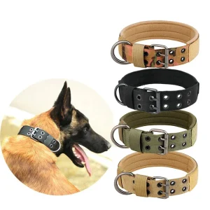 Duurzame tactische halsband, verstelbaar nylon met snelsluiting voor middelgrote honden
