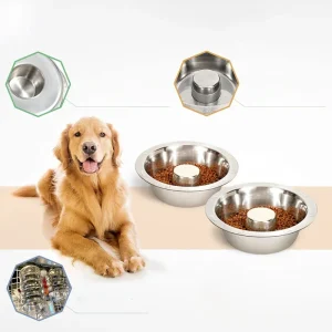 Langzaam voerbakje van roestvrij staal voor honden - Preventie van obesitas en vaatwasmachinebestendig - S/M/L/XL/XXL