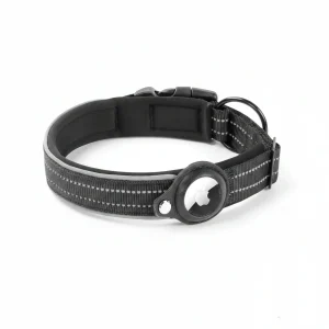 Hondenhalsband | Reflecterend Gevoerd Design | Nylon | Ingebouwde Trackerhouder