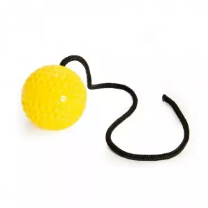 Gele bal 70mm met koord drijvend