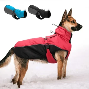 Waterdichte Winterjas Voor Grote Honden Warm Gewatteerd Reflecterend Volledige Dekking Machinewasbaar