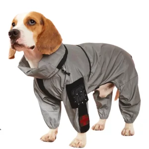 Waterdichte Reflecterende Regenjas Met Capuchon Voor Honden Lichtgewicht Duurzaam UV-bescherming