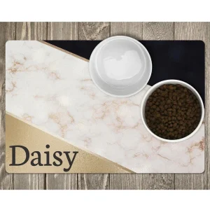 Gepersonaliseerde antislip voermat voor huisdieren - Waterdicht en synthetisch, gemakkelijk schoon te maken - PU-materiaal S/M/L/XL