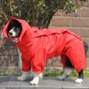 Honden Regenjas Jumpsuit | Waterdicht Gehoód Ontwerp | Verstelbare Pasvorm