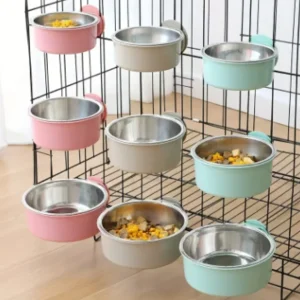 2-in-1 Verstelbare Voerbak Voor Huisdieren Anti-Omdraai Roestvrij Staal Comfortabel Minder Knoeien