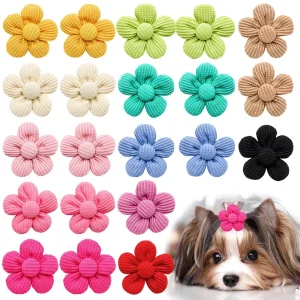 Voorjaarsstrikken Voor Honden en Katten Charmante Bloemenaccessoires Gemakkelijk Te Gebruiken Stijlvol Mix van Kleuren