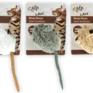 AFP Lambswool-Wooly Mouse with mouse sound Catnip