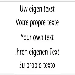 Badge eigen tekst 13x5cm