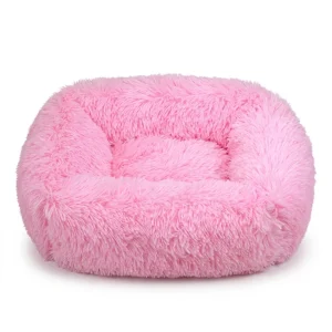 Hondenmand Rechthoekig | Pluizig Pluche Kussen | Katoenen Vulling | Meerdere Maten Gezellig Huisdierbed