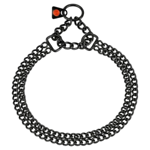 HS SPRENGER Dubbele Platte Schakelketting 2 mm Zwart