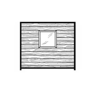 Houten kenneldeel met raam