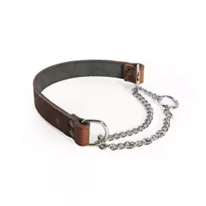 K9 Factory Half Check Ace dubbel leer 30 mm breed