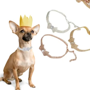 Verstelbare Vlinderhalsband en Halsband Set Stijlvol Roségouden Karabijnsluiting Duurzaam Metaal