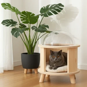 Kattenhuisje hout - Kattenmand - luxe kattenbed