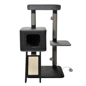 Luxe Krabpaal ROCKY – Modern Kattenmeubel met Huisje